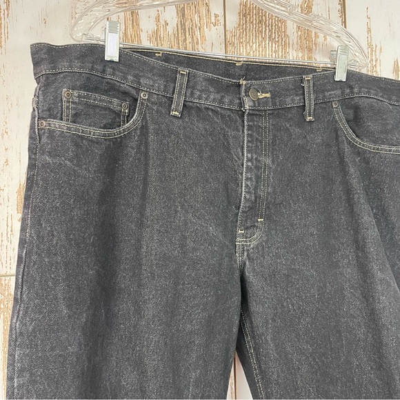 Faded Glory, Black Relaxed Fit Jeans. Size 42x30. In excellent condition! - Picture 2 of 6
